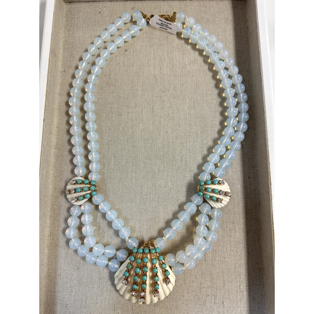 Lele Sadoughi Seafoam Seashell Necklace